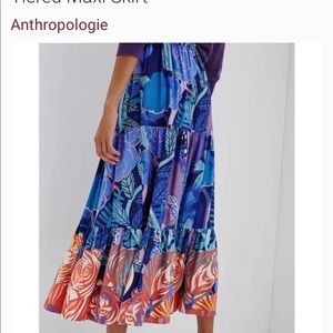 Anthropologie Cecilia Pettersson Bea Tiered Maxi Skirt